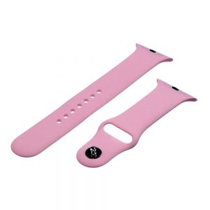 Ремінець силіконовий для Apple watch 38mm / 40mm (Рожевий / Pink)