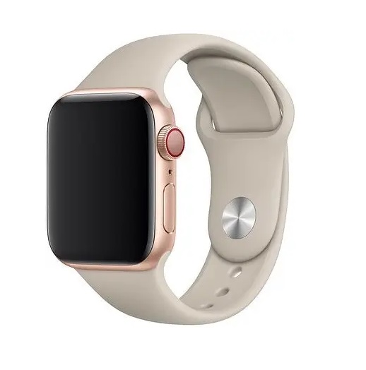 Ремінець силіконовий для Apple watch 42mm / 44mm (Молочний / Lactic)