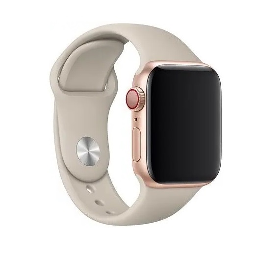 Ремінець силіконовий для Apple watch 42mm / 44mm (Молочний / Lactic) - Зображення 4
