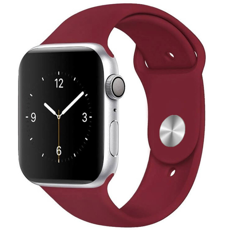 Ремінець силіконовий для Apple watch 42mm / 44mm (Марсала / Marsala)