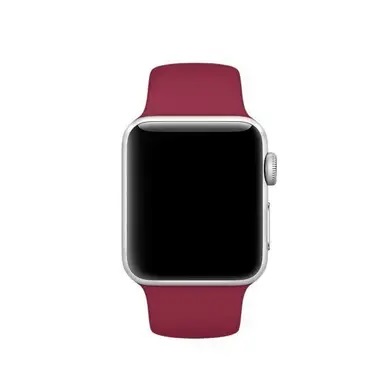 Ремінець силіконовий для Apple watch 42mm / 44mm (Марсала / Marsala) - Зображення 3
