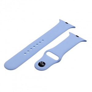 Ремінець силіконовий для Apple watch 42mm / 44mm (Блакитний / Blue)