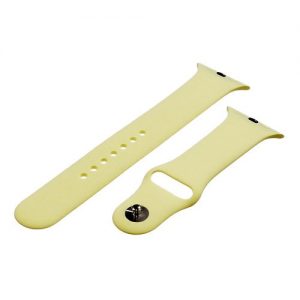 Ремінець силіконовий для Apple watch 42mm / 44mm (Жовтий / Mellow Yellow)
