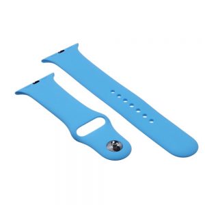 Ремінець силіконовий для Apple watch 42mm / 44mm (Синій / Light Blue)