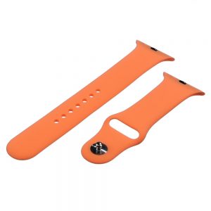 Ремінець силіконовий для Apple watch 38mm / 40mm (Помаранчевий / Light Orange)