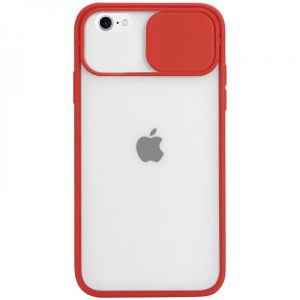 Чохол Camshield mate TPU зі шторкою для камери для iPhone 7/8 / SE (2020) Червоний