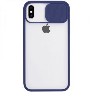 Чохол Camshield mate TPU зі шторкою для камери для iPhone X / XS Синій