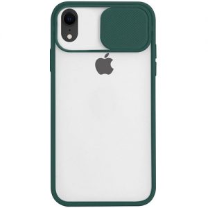 Чохол Camshield mate TPU зі шторкою для камери для iPhone XR Зелений
