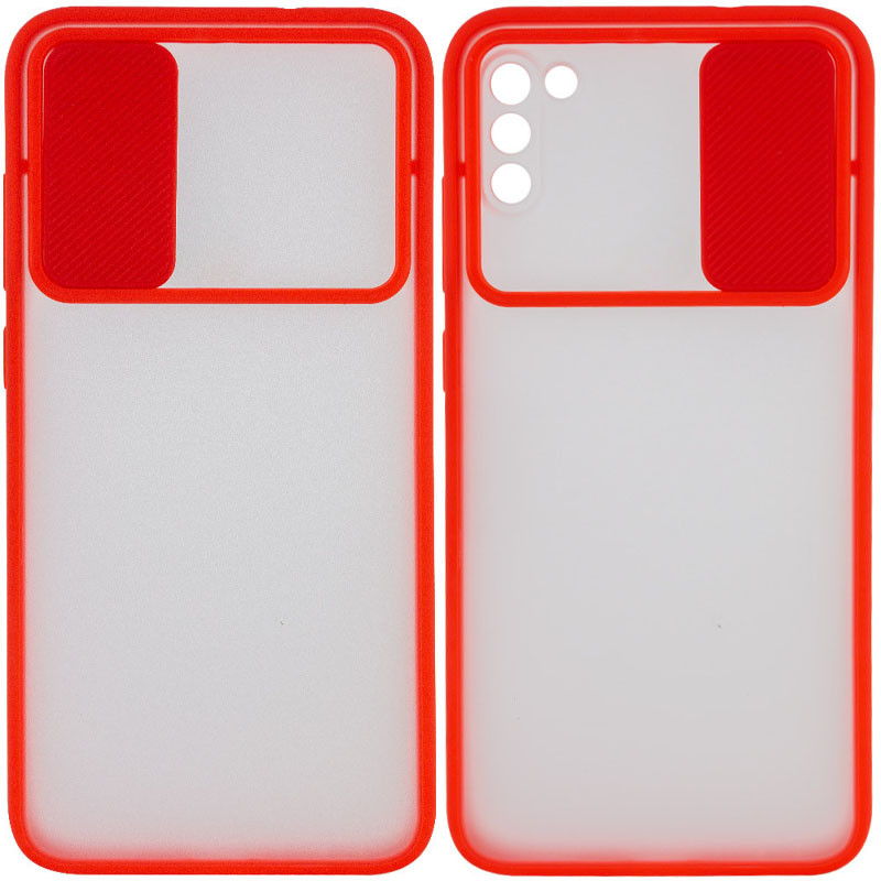 Чохол Camshield mate TPU зі шторкою для камери для Samsung Galaxy A02s (Червоний)