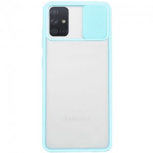Чохол Camshield mate TPU зі шторкою для камери для Samsung Galaxy A71 (Бірюзовий)