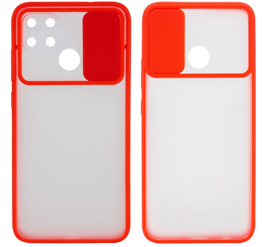 Чохол Camshield mate TPU зі шторкою для камери для Xiaomi Redmi 9C (Червоний)