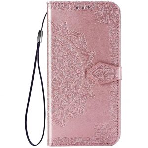 Чохол книжка шкіряний Art з візитницею для Xiaomi Poco X3 NFC / Poco X3 Pro (Рожевий)