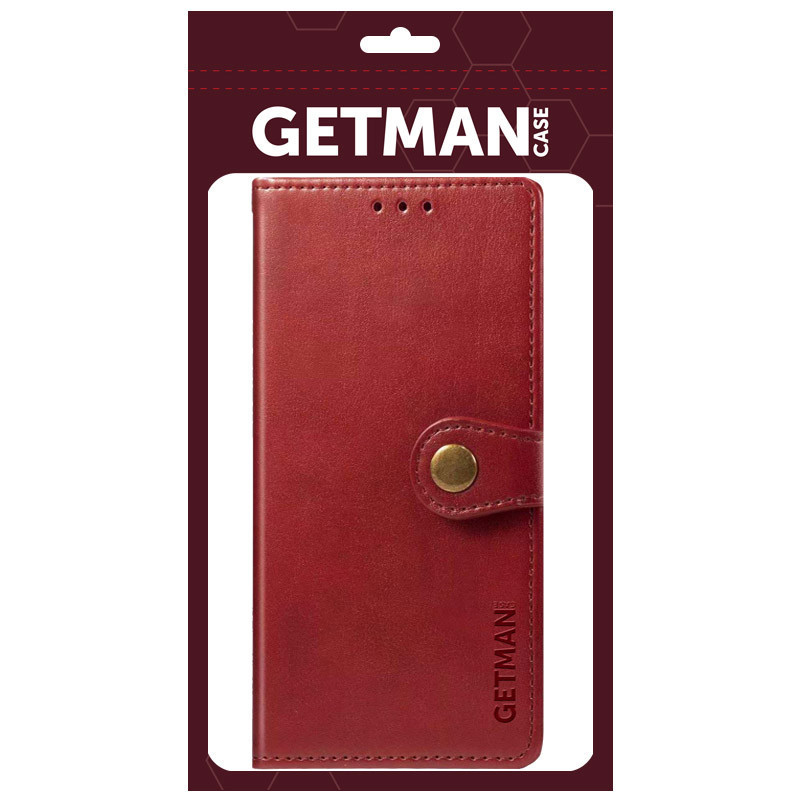 Чохол книжка шкіряний GETMAN Gallant (PU) для Xiaomi Redmi Note 10 Pro (Червоний) - Зображення 4