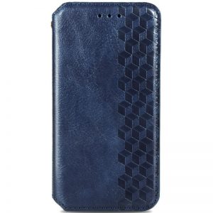 Чохол книжка шкіряний GETMAN Cubic (PU) для Xiaomi Redmi Note 10 (Синій)