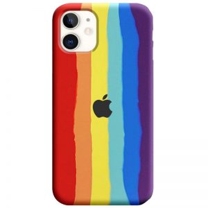 Чохол Silicone Full Rainbow для iPhone 11 (Жовтий / Блакитний)