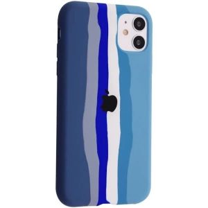 Чохол Silicone Full Rainbow для iPhone 11 (Рожевий / Бузковий)