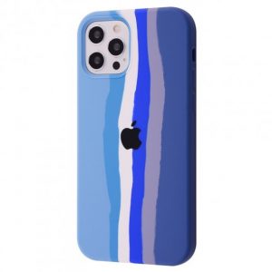 Чохол Silicone Full Rainbow для iPhone (Рожевий / Бузковий)