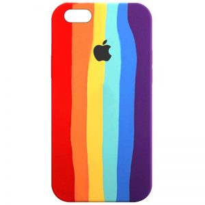 Чохол Silicone Full Rainbow для iPhone 7/8 (Жовтий / Блакитний)