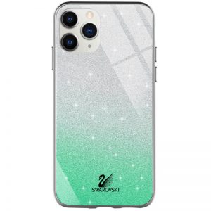 Чохол скляний Swarovski для Apple iPhone 11 Pro Max (6.5") (Бірюзовий)