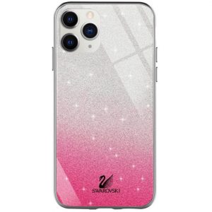 Чохол скляний Swarovski для Apple iPhone 11 Pro Max (6.5") (Малиновий)