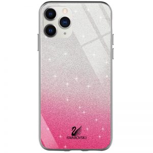 Чохол скляний Swarovski для Apple iPhone 11 Pro Max (6.5") (Рожевий)