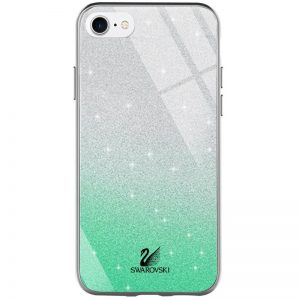 Чохол скляний Swarovski для Apple iPhone 7 / 8 / SE (2020) (4.7") (Бірюзовий)