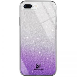 Чохол скляний Swarovski для Apple iPhone 7 plus / 8 plus (5.5") (Фіолетовий)