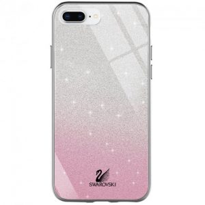 Чохол скляний Swarovski для Apple iPhone 7 plus / 8 plus (5.5") (Рожевий)