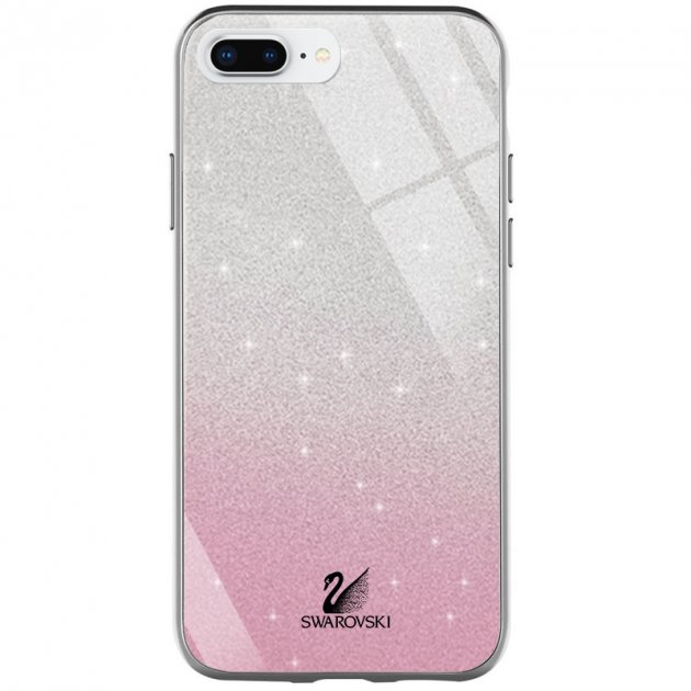 Чохол скляний Swarovski для Apple iPhone 7 plus / 8 plus (5.5") (Рожевий)