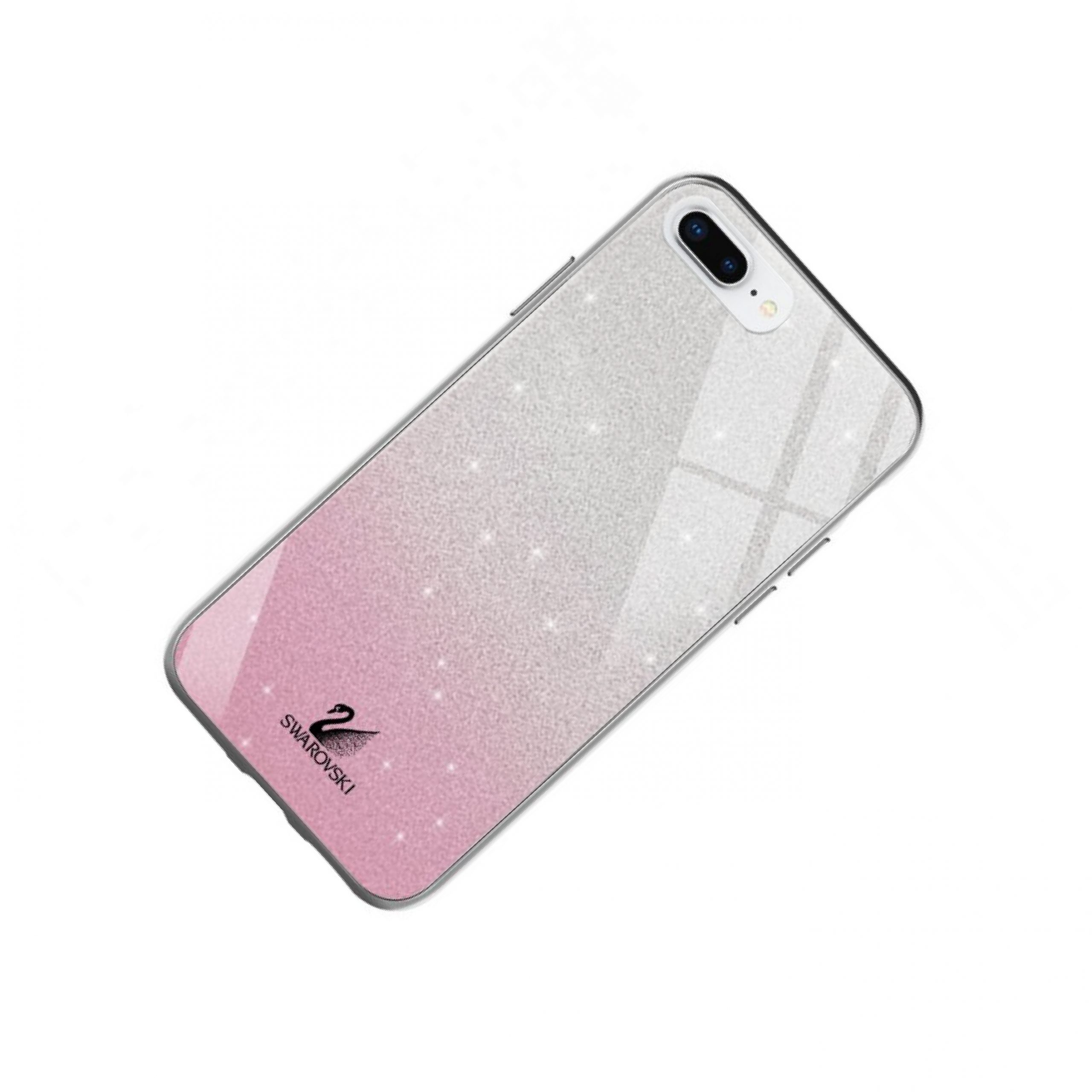 Чохол скляний Swarovski для Apple iPhone 7 plus / 8 plus (5.5") (Рожевий) - Зображення 3