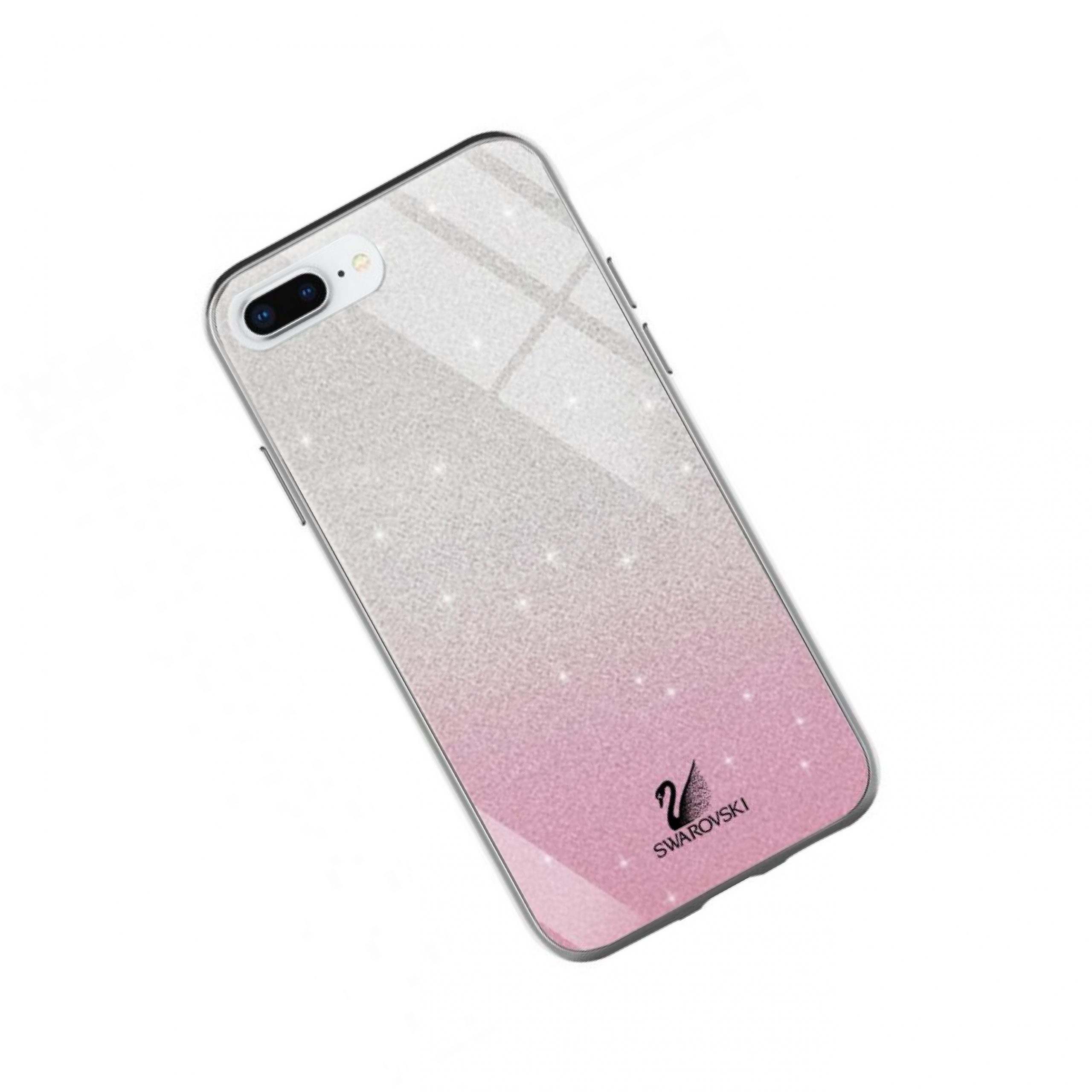 Чохол скляний Swarovski для Apple iPhone 7 plus / 8 plus (5.5") (Рожевий) - Зображення 2