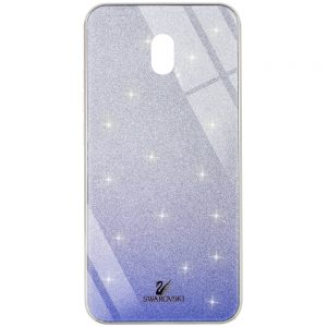Чохол скляний Swarovski для Xiaomi Redmi 8a (Синій)