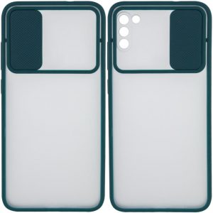 Чохол Camshield mate TPU зі шторкою для камери для Samsung Galaxy A02s (Зелений)