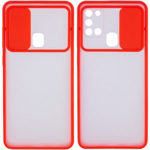 Чохол Camshield mate TPU зі шторкою для камери для Samsung Galaxy A21s (Червоний)