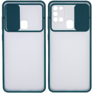 Чохол Camshield mate TPU зі шторкою для камери для Samsung Galaxy A21s (Зелений)
