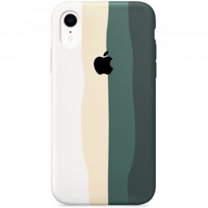 Чохол Silicone Full Rainbow для iPhone XR (Рожевий / Бузковий)