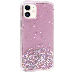 Чохол Star Glitter для Apple iPhone 11 (6.1 ") (Прозорий / Рожевий)