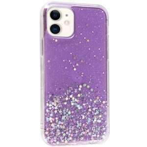 Чохол Star Glitter для Apple iPhone 11 (6.1 ") (Прозорий / Бузковий)
