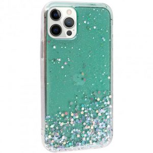 Чохол Star Glitter для Apple iPhone 12 Pro Max (6.7 ") (Прозорий / М'ятний)