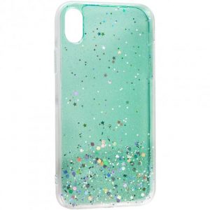 Чохол Star Glitter для Apple iPhone XR (6.1 ") (Прозорий / М'ятний)