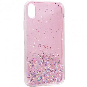 Чохол Star Glitter для Apple iPhone XR (6.1 ") (Прозорий / Рожевий)