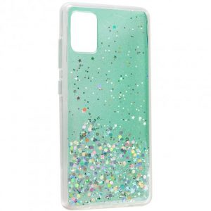 Чохол Star Glitter для Samsung Galaxy A02s (Прозорий / М'ятний)