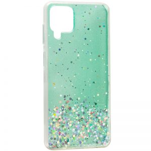 Чохол Star Glitter для Samsung Galaxy A12 (Прозорий / М'ятний)