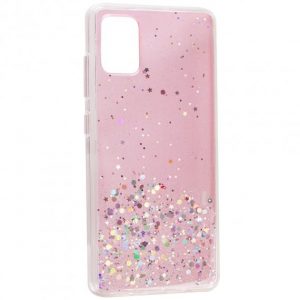 Чохол Star Glitter для Samsung Galaxy A31 (Прозорий / Рожевий)