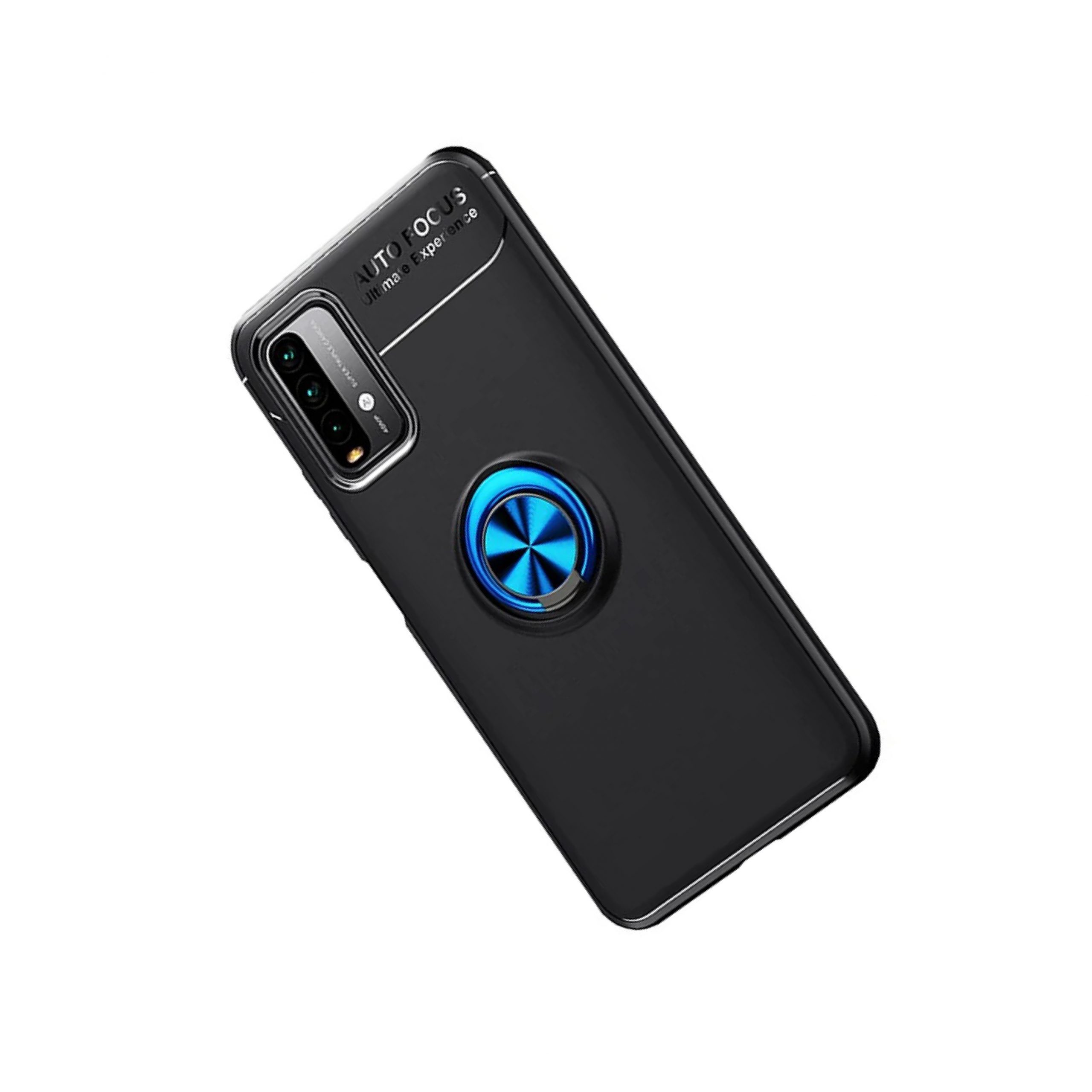 Чохол Deen ColorRing під магнітний тримач (opp) для Xiaomi Redmi Note 9 5G / Note 9T (Чорний / Синій) - Зображення 2