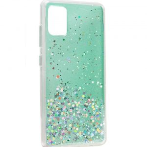 Чохол Star Glitter для Samsung Galaxy A31 (Прозорий / М'ятний)