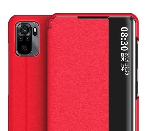 Чохол книжка Smart View для Xiaomi Redmi Note 10 (Червоний) - Зображення 2