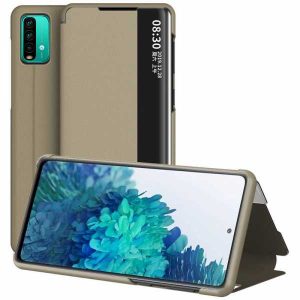 Чохол книжка Smart View для Xiaomi Redmi 9T/Poco M3 (Золотий)