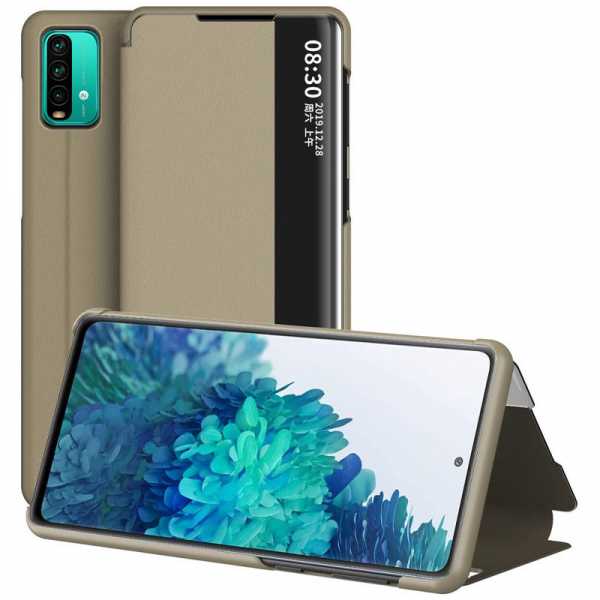 Чохол книжка Smart View для Xiaomi Redmi 9T/Poco M3 (Золотий)