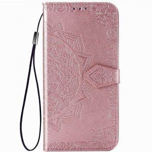 Чохол книжка шкіряний Art з візитницею для Oppo A31 (Рожевий)